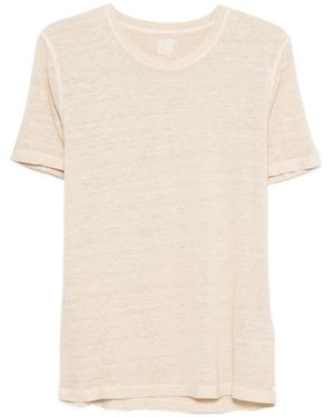 120% Lino Crew-Neck T-Shirt - Natural