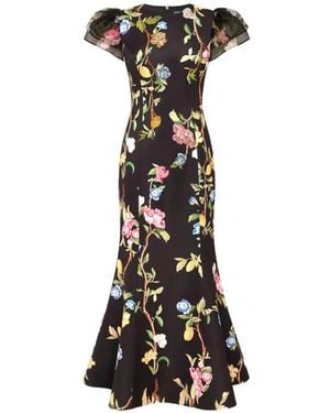 LEO LIN Sofia Floral-Print Puff-Sleeve Maxi Dress - White