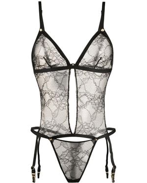Maison Close Jeux Magnétqiues ボディスーツ - ブラック