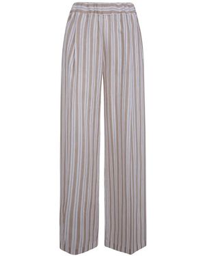 Semicouture Striped Pleated Trousers - Grey