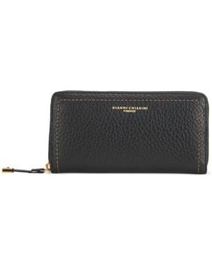 Gianni Chiarini Bubble Pebbled Leather Wallet - Black