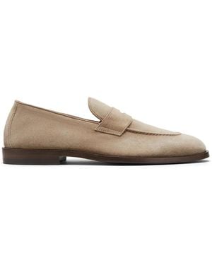 Brunello Cucinelli スエード ペニーローファー - ブラウン