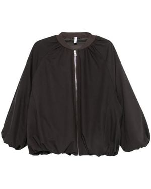 Imperial Veste Zippée À Manches Bouffantes - Black