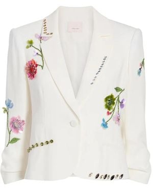Cinq À Sept Floral Vine Le Petit Khloe Blazer - White