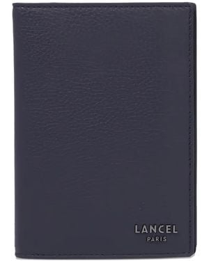 Lancel Driver 9Cc Zip-Detail Leather Wallet - Blue