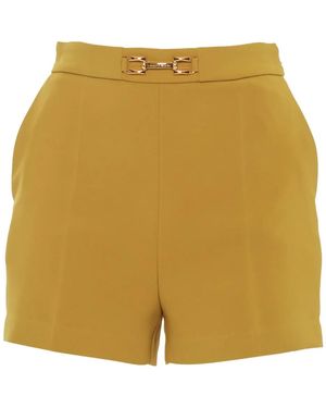Elisabetta Franchi Shorts Mit Geknöpfter Tasche - Gelb