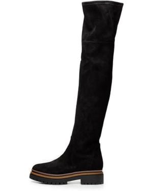 Poche Paris Simone Over-The-Knee Boots - Black