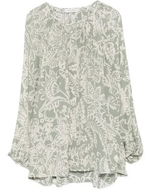 Marc O' Polo Chemise Fleurie À Manches Longues - White