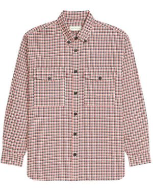 Dries Van Noten Loose Flannel Shirt - Pink
