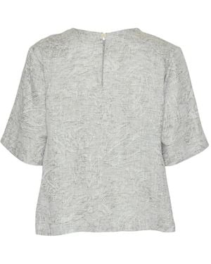 Henrik Vibskov Helmet Pattern-Jacquard Blouse - Grey