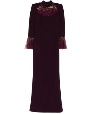 Jean Louis Sabaji Bell Sleeve Maxi Dress - Purple