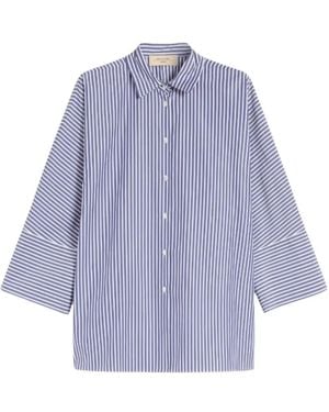 Weekend by Maxmara Striped Collared Shirt - Purple