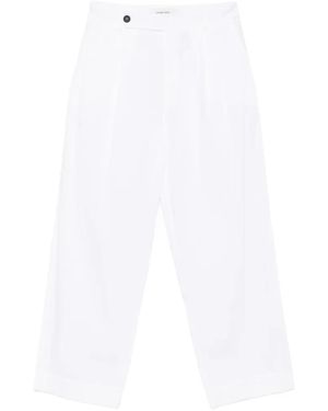 Liviana Conti Pleated Straight-Leg Pants - White