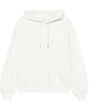 Calvin Klein Logo-Embroidered Hoodie - White
