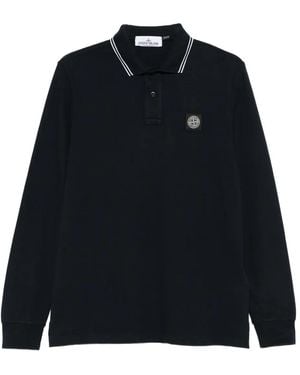Stone Island ロングスリーブ ポロシャツ - ブルー