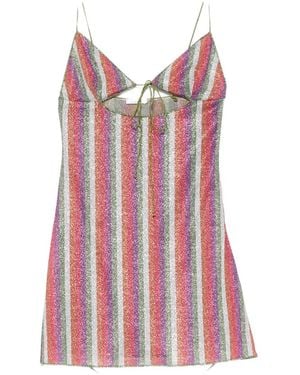 Oséree Striped Cut-Out Dress - Red