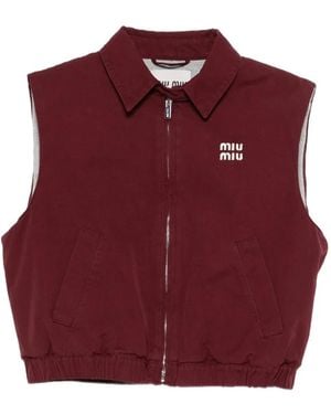 Miu Miu Logo-Embroidered Gilet