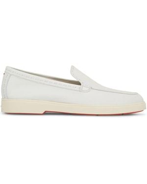Santoni Leather Loafers - White