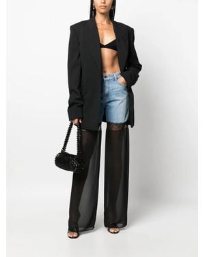 デニム・ジーパン NENSI DOJAKA 'Tulle' jeans Black Nensi Dojaka Black Tulle jeans for Women Online USA at