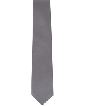 Eton Textured Pointed-Tip Tie - White