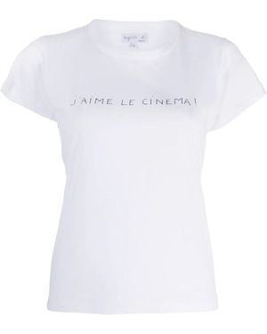 agnès b. Short-Sleeve Cotton T-Shirt - White