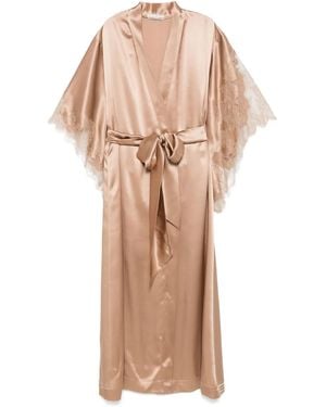 Carine Gilson Silk Robe - Natural