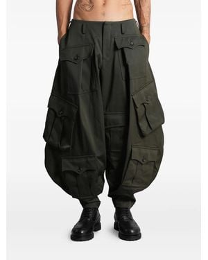 Comme des Garçons Buttoned multi-pocket trousers - Azul