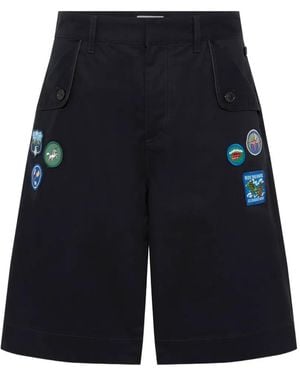 Marine Serre Scout Workwear Bermuda - Blue
