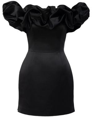 POST MERIDIEM Meringue Mini Dress - Black