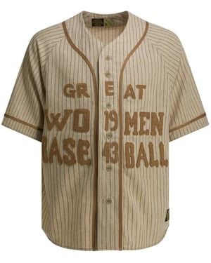 Kapital Short-Sleeve Pinstripe Shirt - White