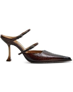 Miista Shari Double-Strap Pointed Court Shoes - White