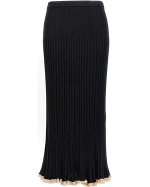 Proenza Schouler リブニット スカート - ブラック