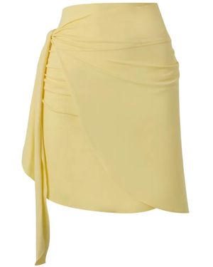Hunza G Wrap Mini Skirt - Yellow