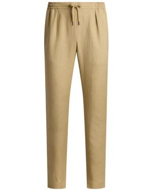 Ralph Lauren Hand-Tailored Drawstring Trousers - Natural