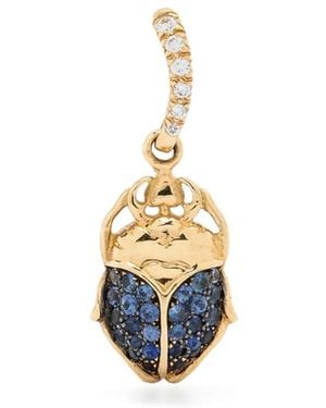 Aurelie Bidermann Colgante Beetle En Oro Amarillo De 18 Ct Con Zafiro - Metálico