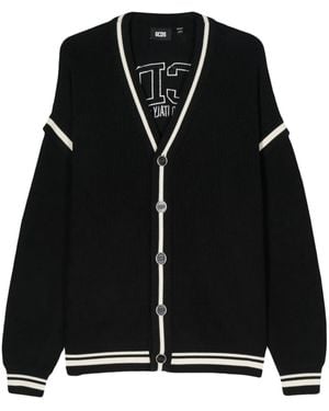 Gcds Vest Met Geborduurd Logo - Zwart