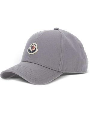 Moncler Casquette À Patch Logo - Gris