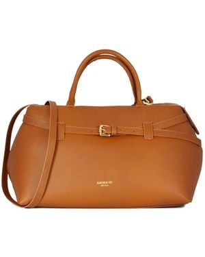 Avenue Avenue67 Buckle Leather Tote Bag - Brown