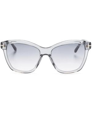 Tom Ford Lucia Wayfarer-Frame Sunglasses - Grey