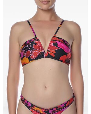 CAMILLA Bikinioberteil Mit Blumenprint - Pink