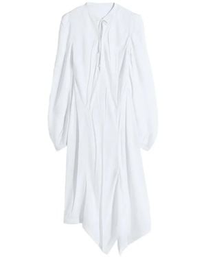 Lemaire Creased Bias Dress - White