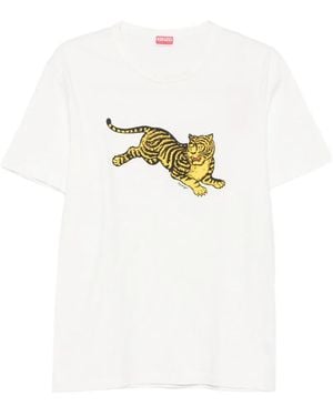 KENZO Gots Cotton T-Shirt - White