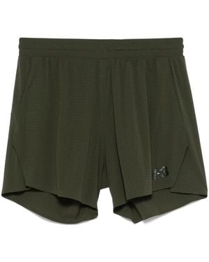 Y-3 Perforated-Design Shorts - Green
