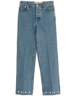 Valentino Garavani Cabochon-Detail Jeans - Blue