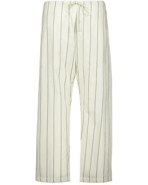 Bode Striped Pants - White