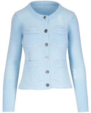R13 Long Sleeve Cardigan - Blue