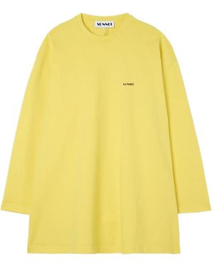 Sunnei Mega Long-Sleeve T-Shirt - Yellow