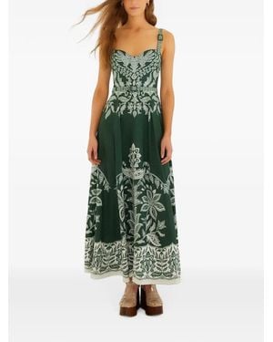 FARM Rio Miranda Buckles Maxi Dress - Green