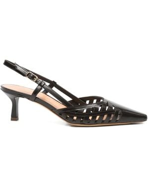 Julie Dee Woven Slingback Court Shoes - White