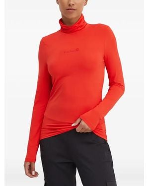 Sportalm Logo-Print Roll-Neck Top - Red